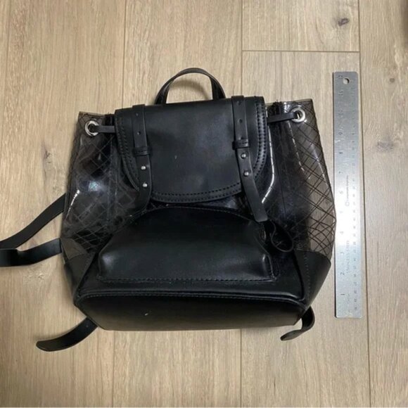 Zara Leather Effect Vinyl Backpack - Picture 6 of 6